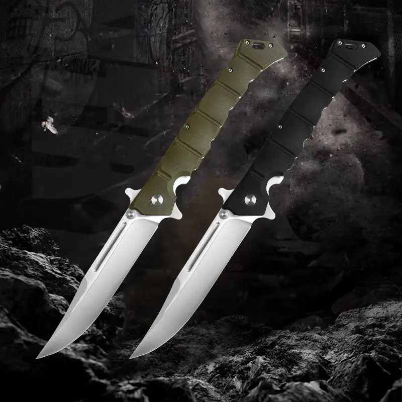 Multifunctional Outdoor Knife, Folding Knife for Camping Hiking, Non-Slip Grip